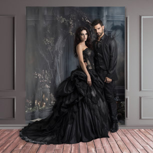 Tenture Moody Gothic Dark Arch & Lanterns XLarge