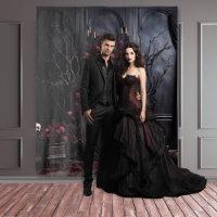 Moody Gothic Dark Room avec Mauve Rose XLarge