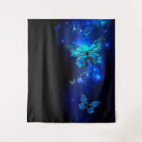 Morpho Butterfly in the Dark Background