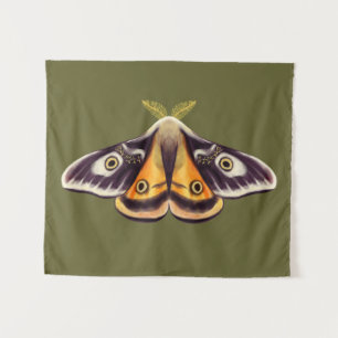 Tenture Moth Insect Art Goblincore Saturnia Witchy Green