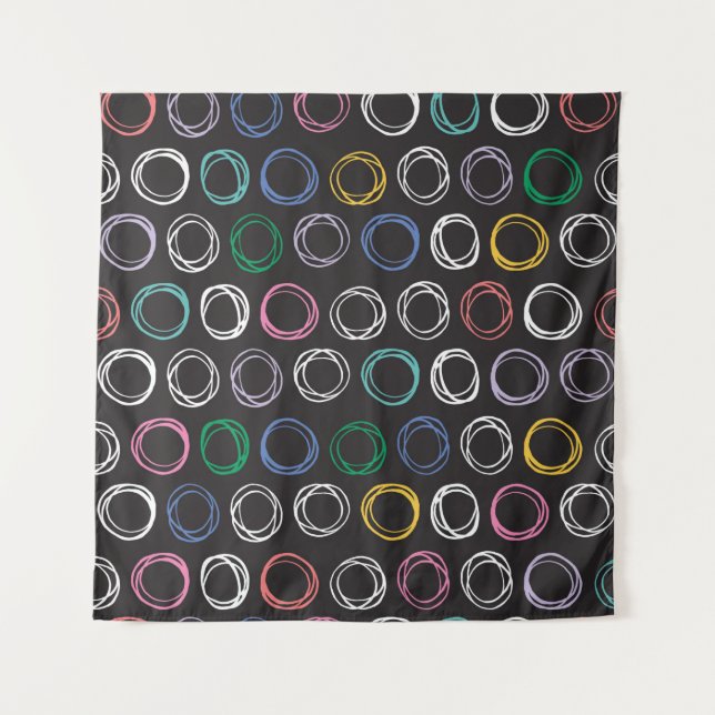 Tenture Motif à main avec lignes brossées sans soudure (Devant)