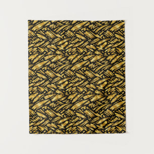 Tenture Motif abstrait de feuille d'or