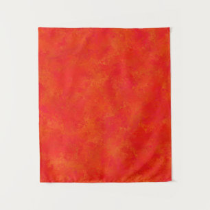 Tenture Motif Abstrait rouge orange