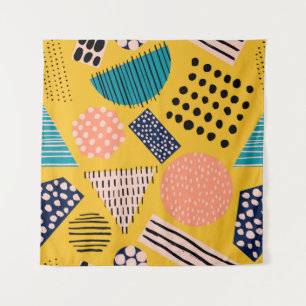 Tenture Motif abstrait sans couture avec différentes forme