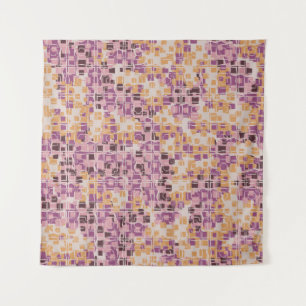Tenture motif Abstrait sans soudure. Carré arrondi et chao