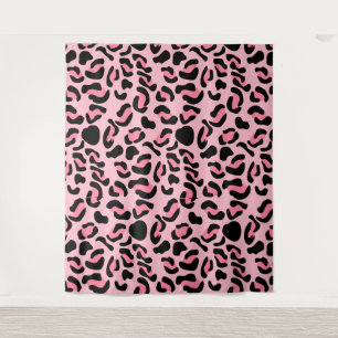 Tenture Motif animal rose moderne léopard