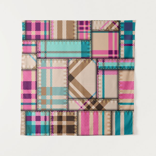 Tenture Motif arrière - plan sans couture. Motif de mise e (Devant)