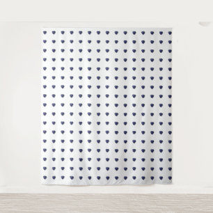 Tenture Motif Cœur Bleu