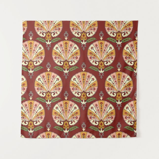 Tenture Motif coloré Suzani sans couture. Multico vintage (Devant)