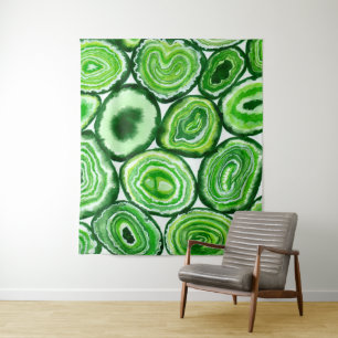 Tenture Motif d'agate verte