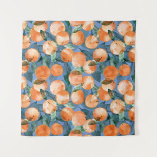 Tenture Motif d'aquarelle aux oranges juteuses