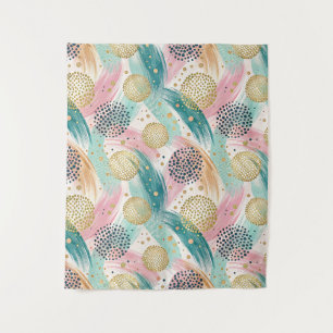 Tenture Motif de brosse et de point Abstrait - Accents Gol