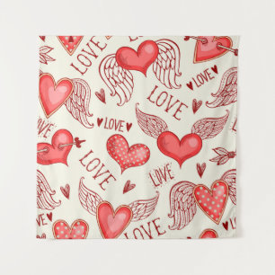 Tenture Motif de cœurs pour la Saint-Valentin