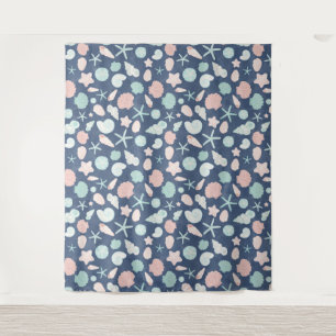 Tenture motif de coquillages