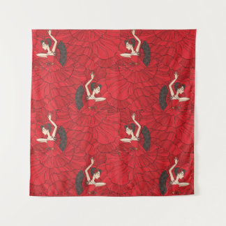Tenture Motif de danse vintage Tango Flamenco