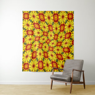 Tenture Motif de fleurs d'or
