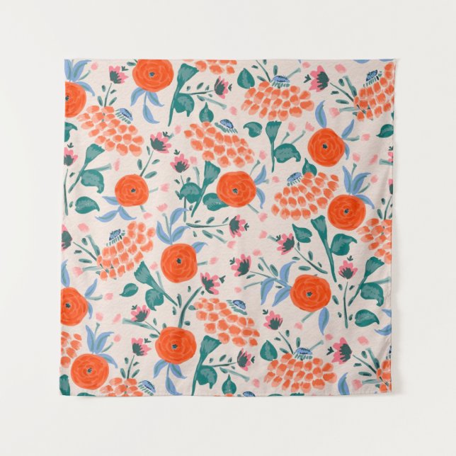 Tenture motif de fleurs imperméables (Devant)