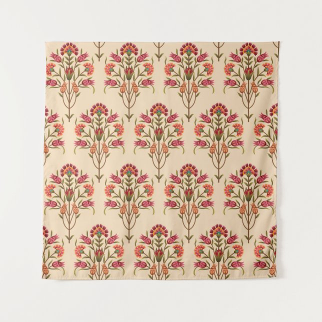 Tenture motif de fleurs mughless transparent (Devant)