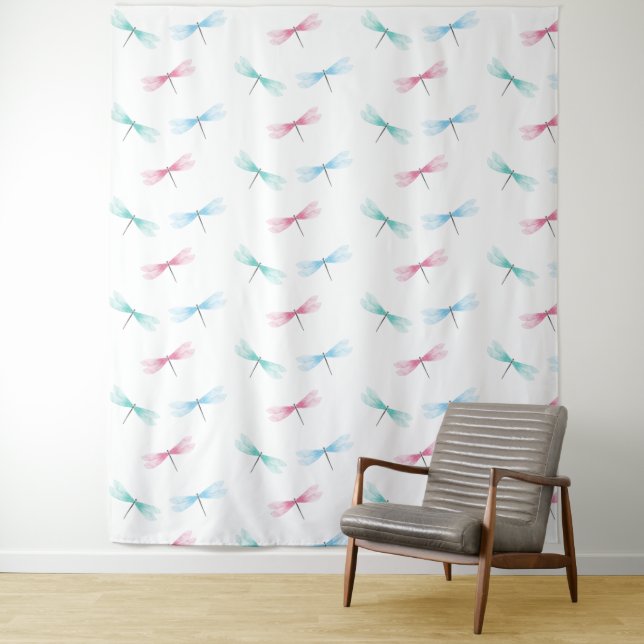 Tenture Motif de libellules (En situation)