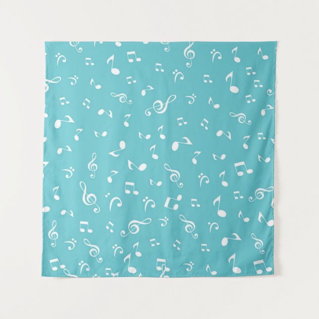 Tenture Motif de notes musicales (Devant)