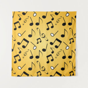 Tenture Motif de notes musicales