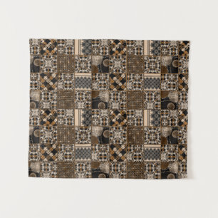Tenture Motif de patchwork rustique