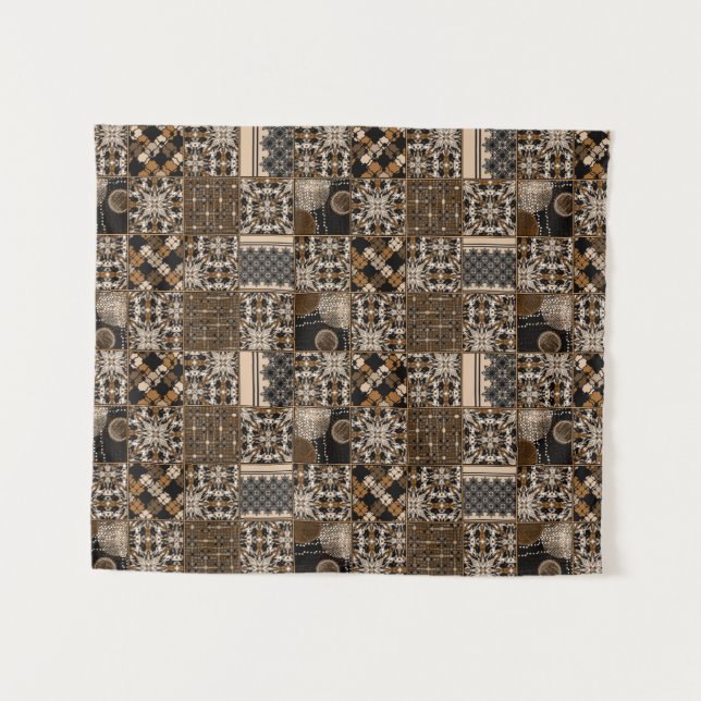 Tenture Motif de patchwork rustique (Devant (Horizontal))