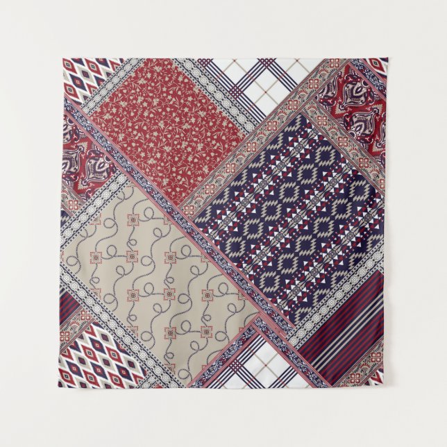 Tenture Motif de patchwork sans couture sur patchwork mari (Devant)