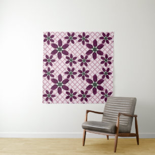 Tenture Motif de rose violette foncée — Flore élégante de