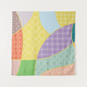 Tenture Motif de surface composée patchwork vintage. Décor