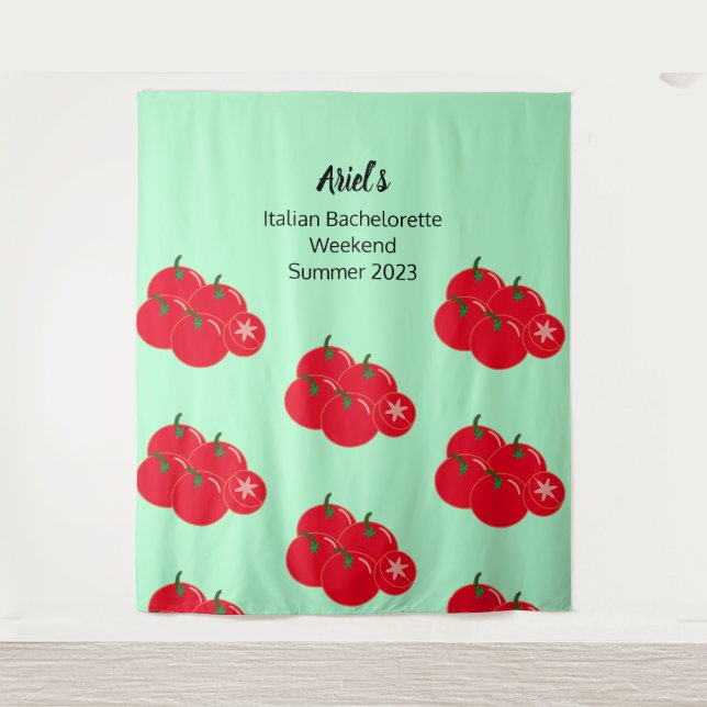 Tenture Motif de tomate Bachelorette Mariage arrière-plan (Devant)