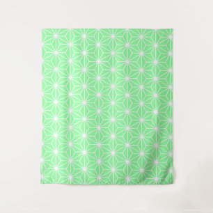 Tenture Motif de triangles de style Art Déco vert pastel