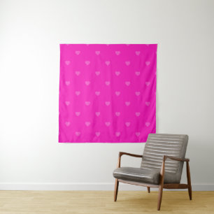 Tenture Motif des coeurs roses