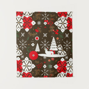 Tenture Motif des fêtes de neige