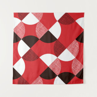 Tenture Motif dynamique en diagonale texturée rouge