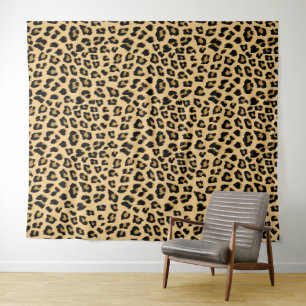 Tenture Motif Empreinte de léopard mignon