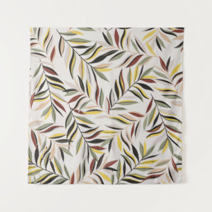 Tenture motif feuille transparent sur fond gris,