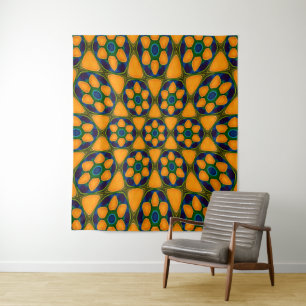 Tenture Motif Fleurs Abstraites uniques