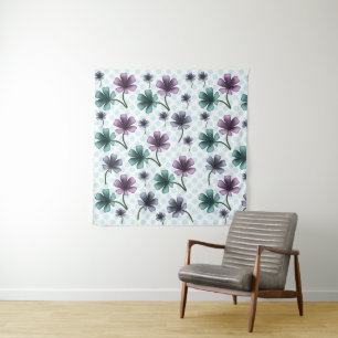 Tenture Motif floral doux Cottagecore   Esthétique pastel