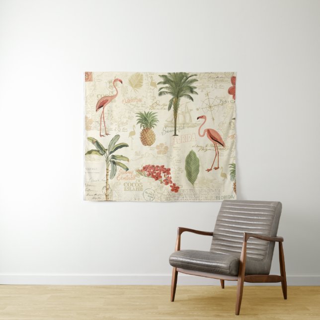 Tenture Motif floridien tropical (En situation (horizontale))