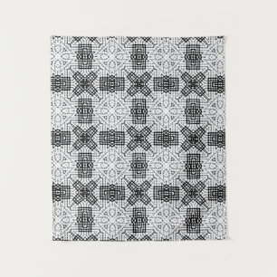 Tenture Motif géométrique blanc et noir