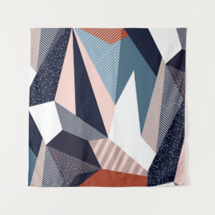 Tenture Motif géométrique créatif avec différentes formes