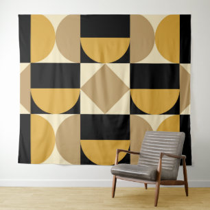 Tenture Motif géométrique de style rétro des années 70