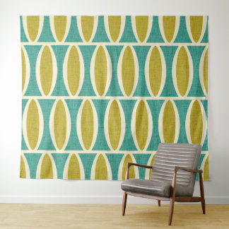 Tenture Motif géométrique ovale de style moderne du milieu