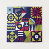 Motif graphique de style scandinave ou rétro. Main