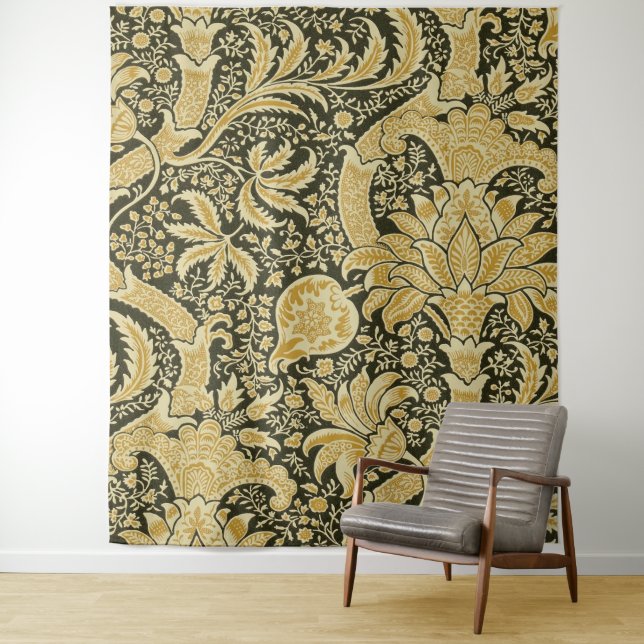 Tenture Motif indien d'or, William Morris (En situation)