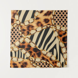 Tenture Motif léopard, Empreinte de léopard, Poster de ani