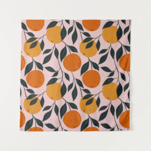 Tenture Motif orange vibrant