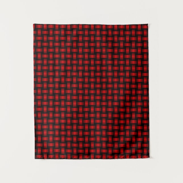 Tenture Motif Red Black Weaver (Devant)