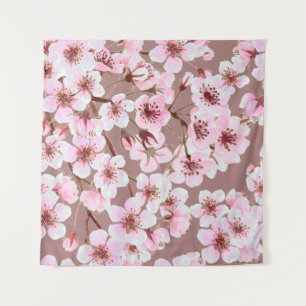Tenture Motif sans couture aquarelle fait de fleurs de cer